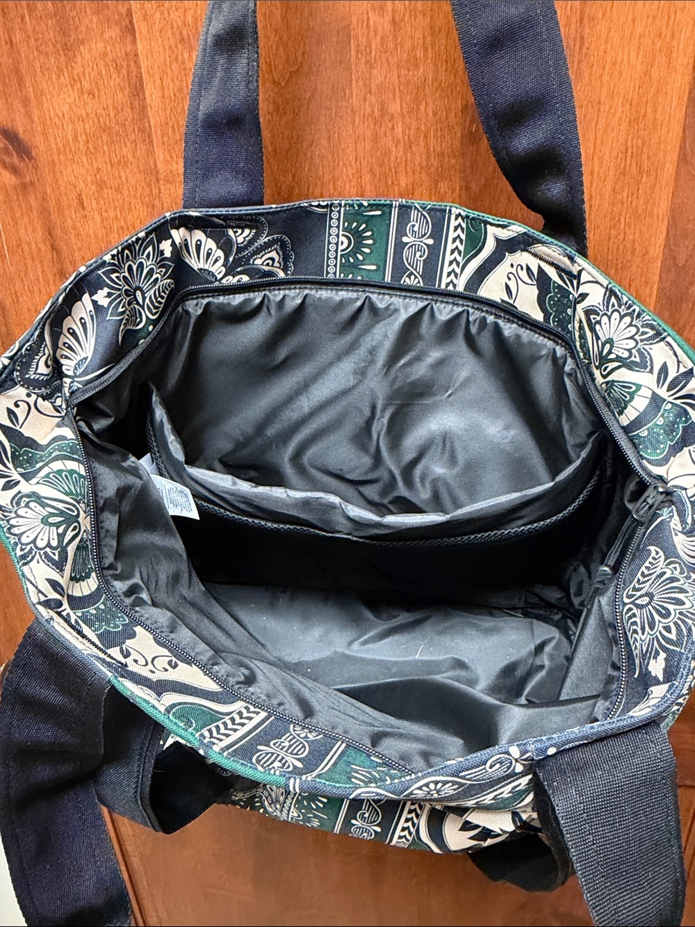 adidas X Farm Rio Black and Green Patterned Bandana Print Tote Bag - Picture 3 of 3
